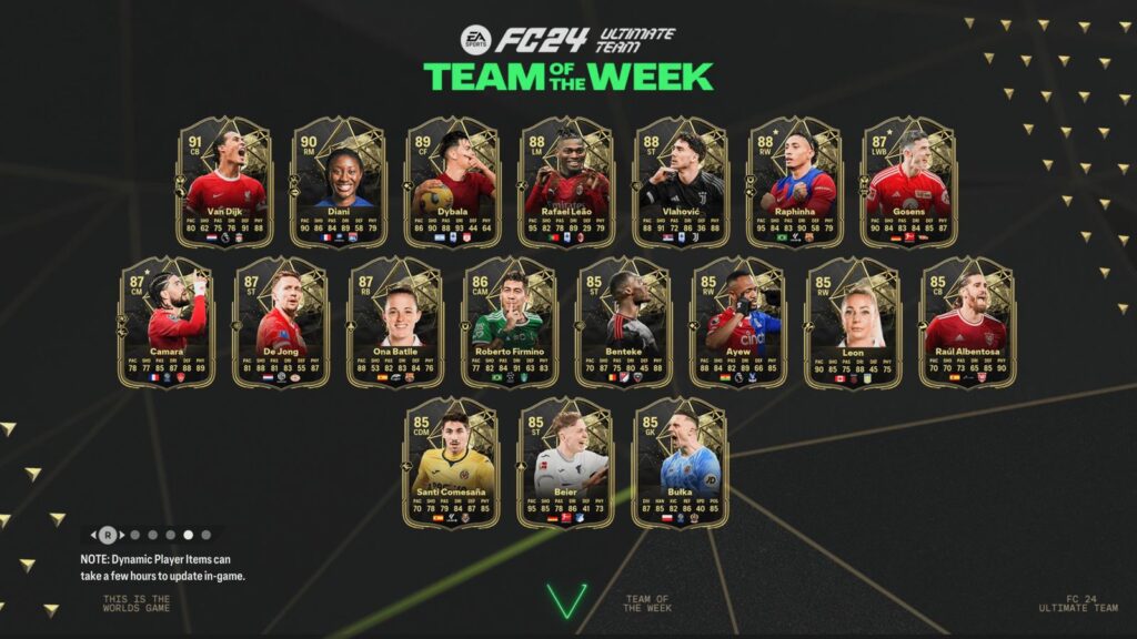 Guia de Ultimate Team TOTW 24