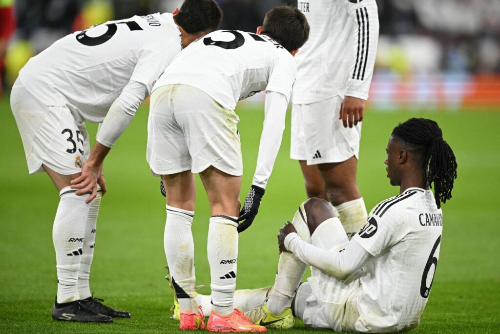 Camavinga durante derrota do Real Madrid